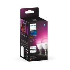 8719514491281 Philips Hue White and Color Ambiance žárovka LED E14 5,1W/470lm 2000-6500K+RGB P45 kapka 2-set