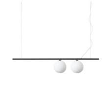 Ideal Lux 306995 PERLINE závěsné svítidlo 2xG9 černá, bílá