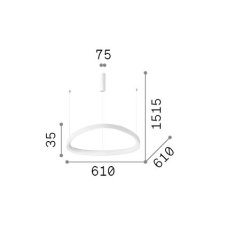 Ideal Lux 341569 GEMINI závesné svietidlo LED 47W 4950/2730lm 2700K čierna ON-OFF