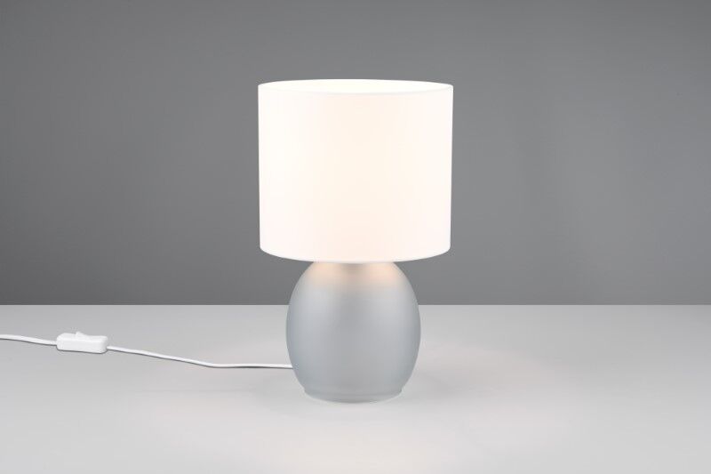 TRIO 517900111 VELA stolná lampička V290mm 1xE14 šedá, biela