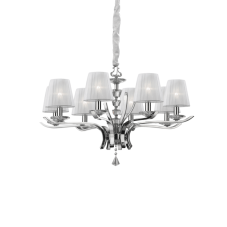 Závesné svietidlo/Luster Ideal lux 059242 PEGASO SP8 BIANCO 8xE14 40W