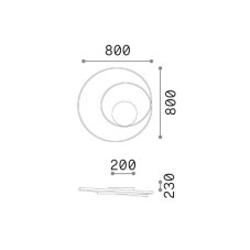 Stropné svietidlo LED 3000K biela IP20 Ideal Lux OZ 352459