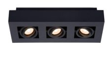 LUCIDE 09119/16/30 XIRAX stropné bodové stmievateľné svietidlo 3xGU10/5W LED čierna