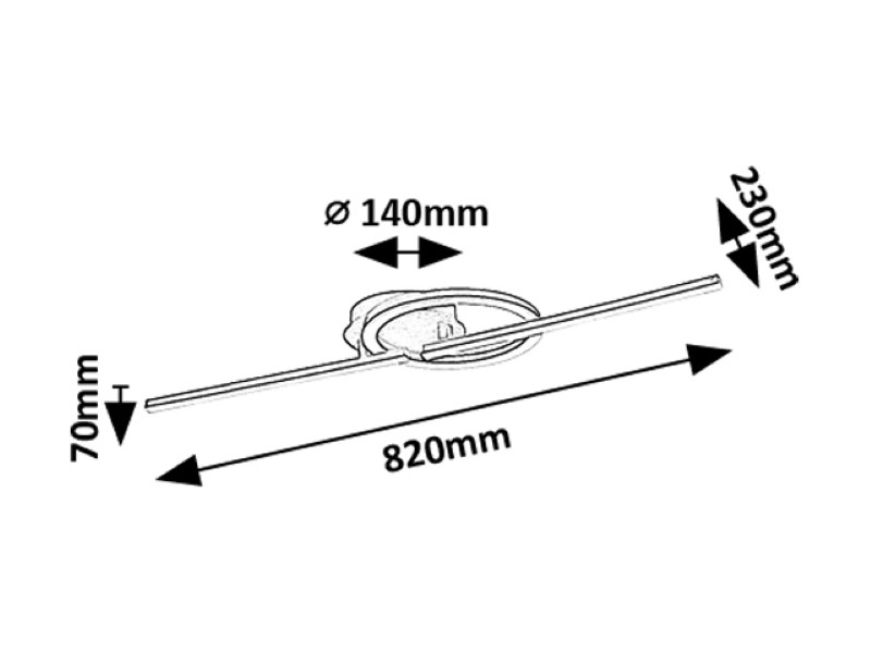 RABALUX 71395 Twisterra stropné svietidlo LED 24W/1800lm 4000K čierna, biela