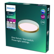 Philips 8720169301399 Hanno stropní svítidlo D384mm LED 24W/2800lm 4000K bílá, zlatá, SceneSwitch