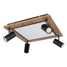 GLOBO 67306D2 ULLA stropné svietidlo LED 24W/1900lm 3000K matná čierna, vzhľad dreva