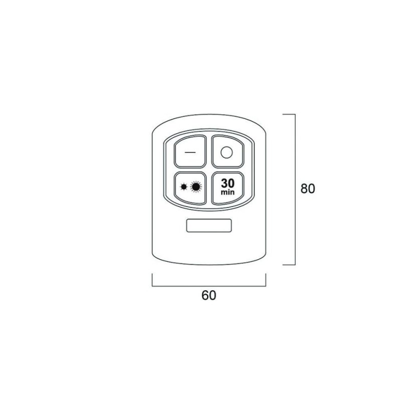 Sylvania 0053644  dotykové svítidlo na betérie s dialkovým ovládačom GIZMO REMOTE LIGHT