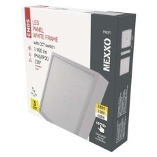 Emos ZM6143 LED NEXXO stropné/nástenné prisadené klasické svietidlo štvorec 225 × 225 × 42 mm 21W 1900lm 3000/3500/4000K biela