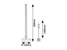 RABALUX 74165 Nivaro stolní lampička D120mm LED 8W/750lm 3000K černá, bílá