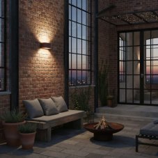 Exteriérové nástenné svietidlo Ideal lux 163536 ANDROMEDA AP1 COFFEE 1xE27 60W kávova IP55