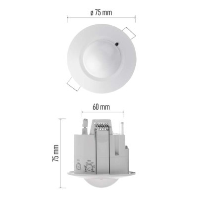 EMOS G1190 pohybové čidlo 1200W MW senzor, bílá