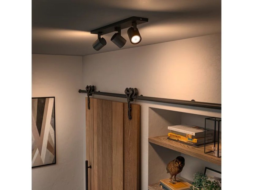 Philips Hue White Ambiance 8720169320413 Runner stropní bodové svítidlo/spot 3xGU10 +SWITCH 3x4,2W/400lm 2200-6500K černá bluetooth