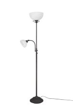 TRIO R46322024 COUNTRY stojacia lampa 1xE27, 1xE14 hrdzavá, alabastrová