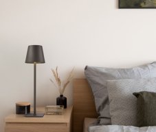 LED venkovní stolní lampa 300 lm 3000K+4000K+6500K IP54 grafitová ITALUX Atlis TB-2821-GR