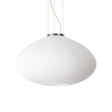Ideal Lux 264523 PLISSE" závesné svietidlo 1xE27 D450mm chróm, biela