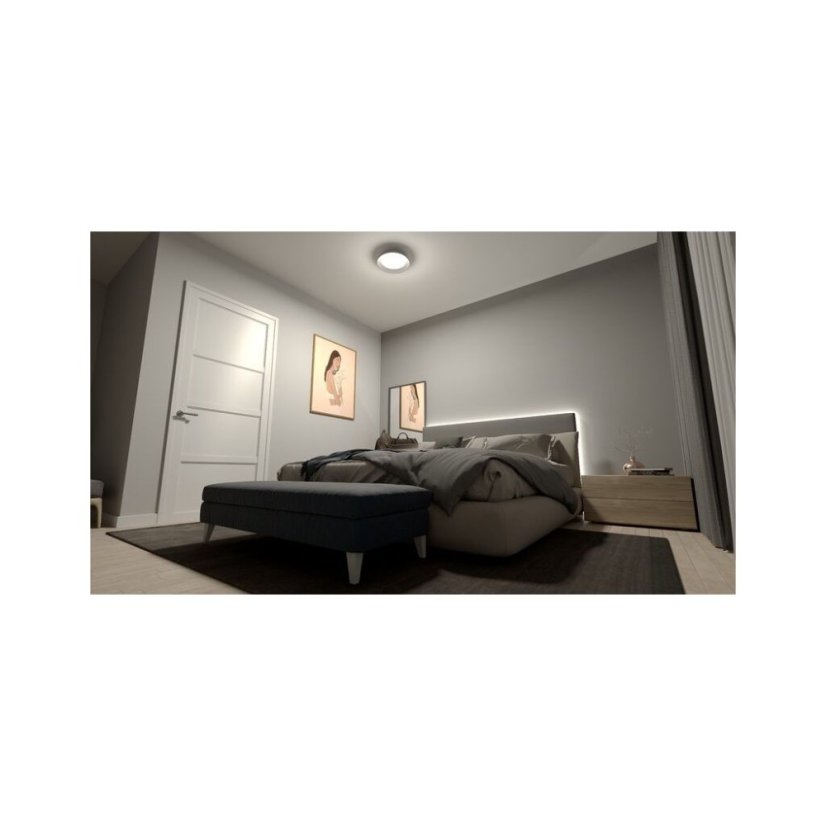 Philips UltraEfficient 8720169300996 Fleta stropní svítidlo D350mm LED 10W/1950lm 4000K průhledná, SceneSwitch