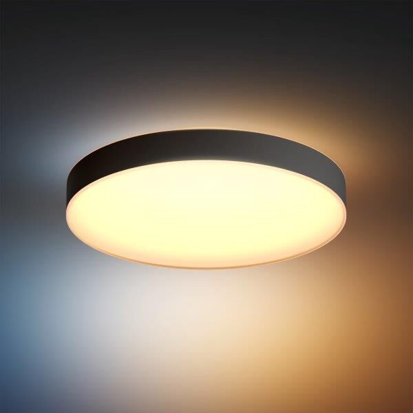 Philips HUE LED White Ambiance 41161/30/P6 Enrave XL stropné svietidlo 48W 6100lm 2200-6500K 55,1cm čierne stmievateľné BlueTooth + HUE Switch