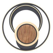 GLOBO 67256-45 NIRRA stropní svítidlo LED D495mm 45W/1500lm 3000K grafitová, opál, dřevo