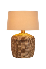 LUCIDE 10552/81/73 AMBALA stolní lampa V640mm 1xE27 přírodní, bílá