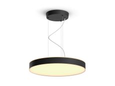 Philips HUE LED White Ambiance 41162/30/P6 Enrave závesné svietidlo 33,5W 4300lm 2200-6500K 42,5cm čierne stmievateľné BlueTooth + HUE Switch