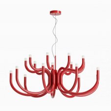 REDO 01-3233 LUXOR závesné svietidlo D950mm LED 81W/8132lm 3000K červená, TRIAC