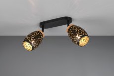 TRIO Reality R81572080 BIDAR stropní bodové svítidlo/spot 2xE14 černá, zlatá