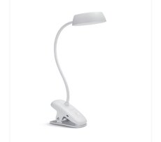 Philips 8719514396890 Donutclip dotyková štipcová lampička s lupou LED 3W/175lm 4000K USB  biela stmievateľná