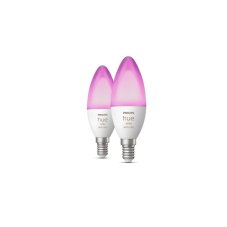 Philips Hue White and color ambiance 8719514356719 LED žárovka E14 4W/470lm B39 svíčka 2000-6500K+RGB bluetooth 2-set
