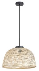 RABALUX 72025 Rattan závěsné svítidlo 1xE27 D405mm černá, přírodní