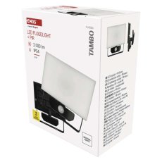 EMOS 1531292200 TAMBO reflektor so senzorom LED 20W 2000lm 4000K IP54 čierna