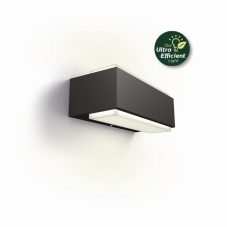 Philips 8720169257313 UltraEfficient Stratosphere vonkajšie nástenné svietidlo LED 3,8W/800lm 2700K IP44 antracit