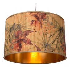 LUCIDE 10415/45/99 TANSELLE závěsné svítidlo D450mm 1xE27 mosazná, béžová s barevným potiskem