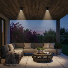 Exteriérové stropné svietidlo Ideal lux 122687 GUN PL1 NERO 1xGU10 28W IP44 IP44