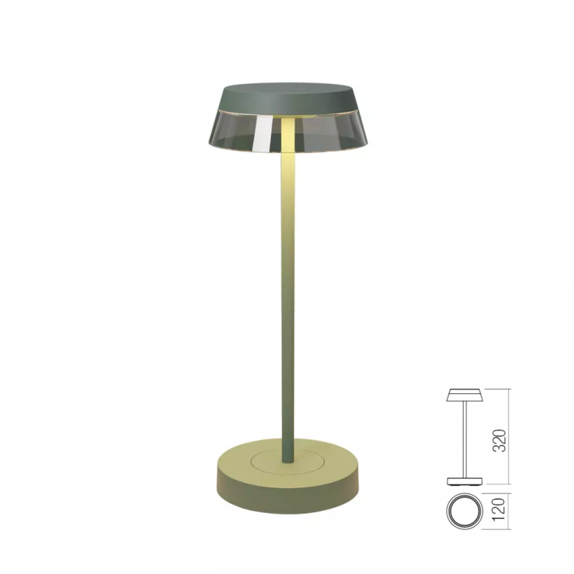 REDO 90309 ILUNA exeriérová stolní lampa SMD LED 2,5W 145lm-150lm 2700K-3000K IP65 zelená