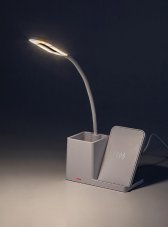 RABALUX 74233 Cerie stolní svítidlo LED 4W/200lm 3000+4000+6500K bílá, bezdrátové nabíjení