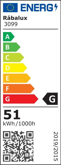 RABALUX 3099 Tanel LED stropní stmívatelné svítidlo 51W/3685lm 3000-6500K s dálkovým ovladačem bílé