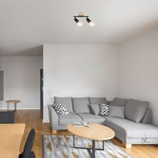 RABALUX -3977-Pablo -bodové -2xE27  svietidlo-matná- čierna-drevo