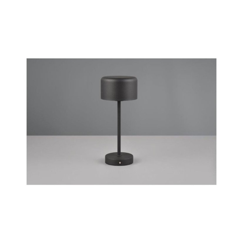 TRIO Reality R59151132 JEFF dotyková stolní lampička SMD LED V300mm 1,5W/120lm 3000K černá matná, nabíjecí baterie