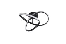 TRIO Reality R62101132 MEO stropné svietidlo SMD LED D400mm 15W/1800lm 3000K čierna matná