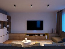 LED2 1150633 TUBUS C stropní bodové povrchové svítidlo 84,5mm 9W / 550Lm 3000K černá