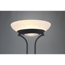 TRIO R40073532 ORSON stojací lampa LED 30W/2400lm, 5W/400lm 3000K, matná černá, alabaster, stmívatelné