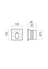 LED zapuštěné svítidlo do zdi 74 lm 3000K IP65 slonovinová REDO BAST Step Light 91199