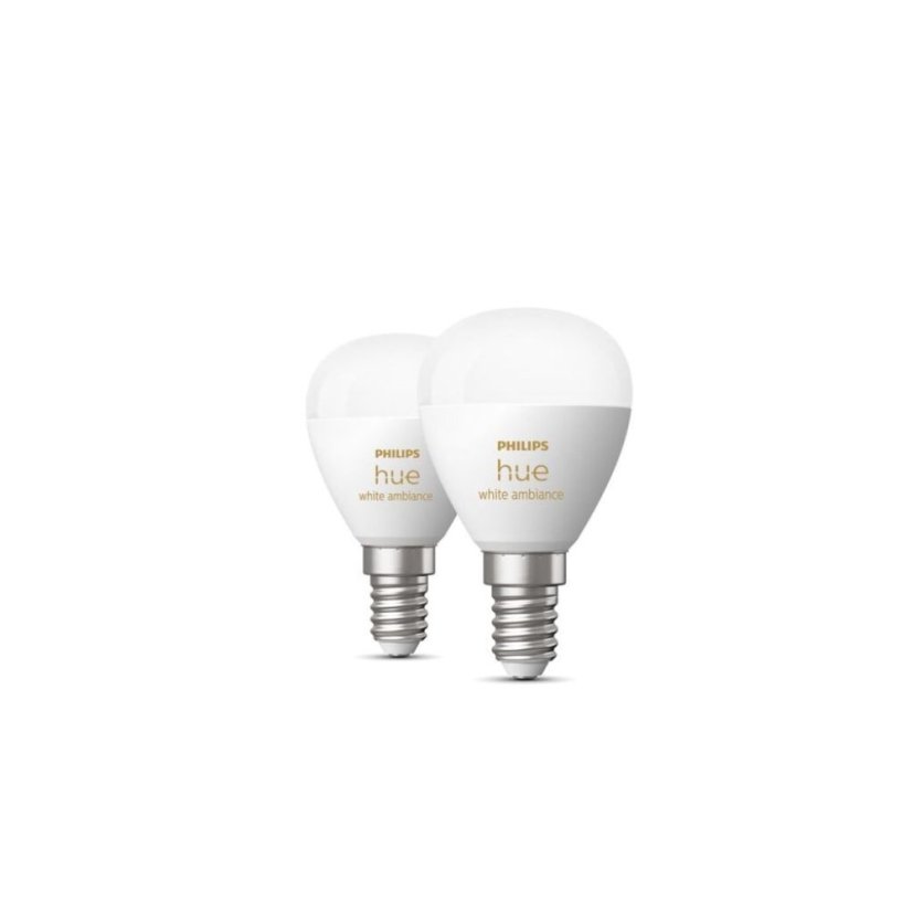 8719514491168 Philips Hue White Ambiance žárovka LED E14 5,1W/470lm 2200-6500K P45 kapka 2-set