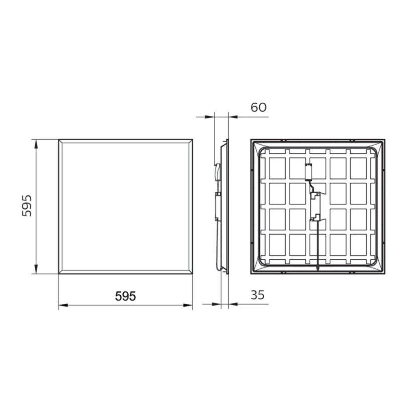 Philips Projectline 8719514955295 stropní vestavěný LED panel OC kancelářská optika 60x60cm 36W 3200lm 4000K bílá