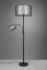 TRIO 411400232 BURTON stojaca lampa 1xE27, 1xE14 V1740mm  čierna matná, dymová