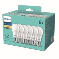 Philips 8718699775568 LED žárovka E27 13W/100W 1521lm A60 2700K 6-set