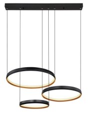 GLOBO 67193-55H HALLI závěsné svítidlo LED 55W/1800lm 2700-6000K černá, opál, zlatá, stmívatelné, dálkový ovladač