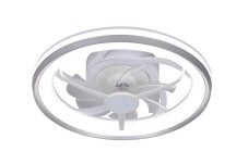 RABALUX 71335 Fanricius stropní svítidlo s ventilátorem D480mm LED 40W/2200lm 3000+4000+6000K stříbrná, stmívatelné, dálkový ovladač