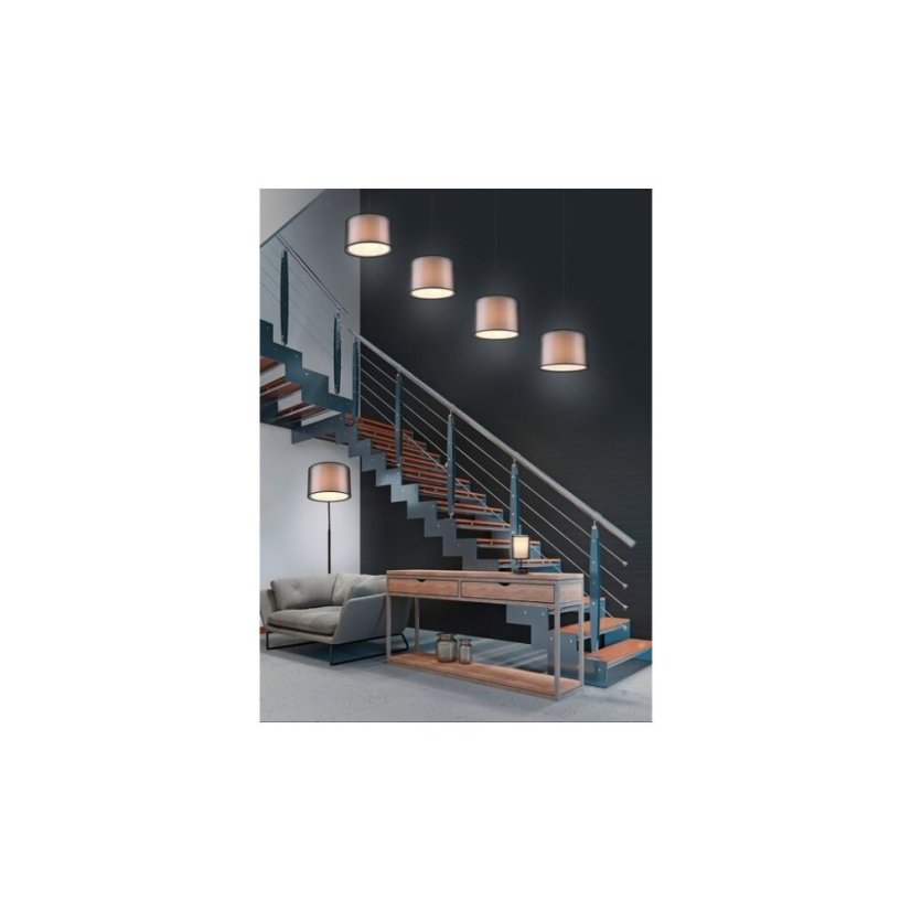 TRIO 511400132 BURTON stolná lampička 1xE14 V285mm  čierna matná, dymová