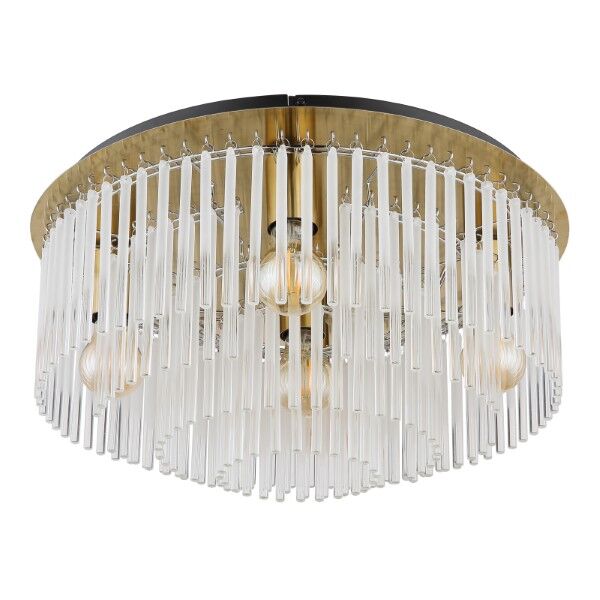 GLOBO 15698D1M GORLEY stropní svítidlo D500mm 5xE27 zlatá, bílá